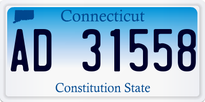 CT license plate AD31558