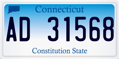 CT license plate AD31568