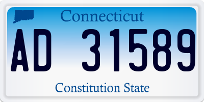 CT license plate AD31589