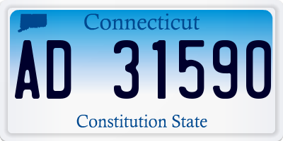 CT license plate AD31590