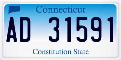 CT license plate AD31591