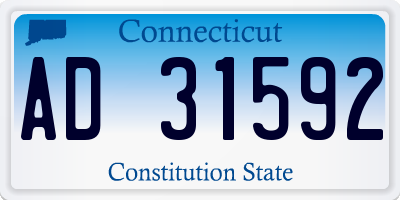 CT license plate AD31592