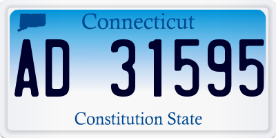 CT license plate AD31595
