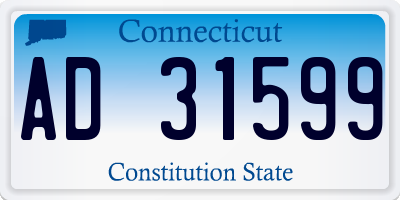 CT license plate AD31599