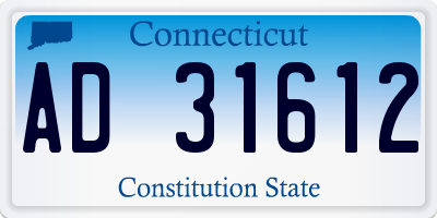 CT license plate AD31612