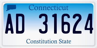 CT license plate AD31624