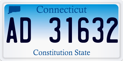 CT license plate AD31632