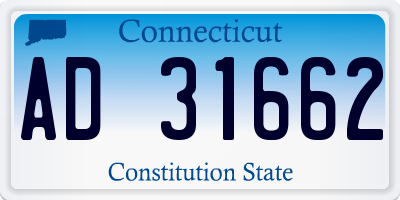CT license plate AD31662