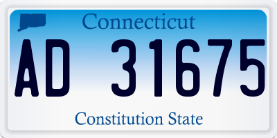 CT license plate AD31675