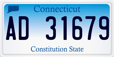 CT license plate AD31679