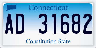 CT license plate AD31682