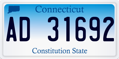 CT license plate AD31692