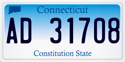 CT license plate AD31708