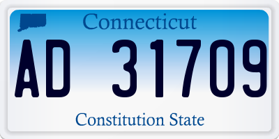 CT license plate AD31709