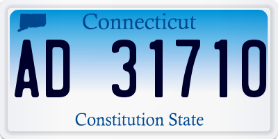 CT license plate AD31710