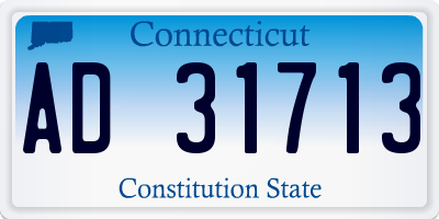 CT license plate AD31713