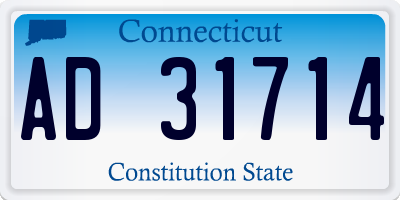 CT license plate AD31714