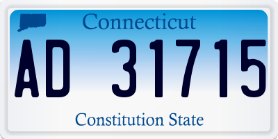 CT license plate AD31715