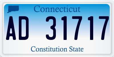 CT license plate AD31717