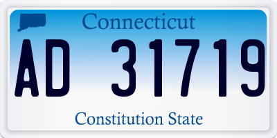 CT license plate AD31719