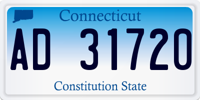 CT license plate AD31720