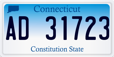 CT license plate AD31723