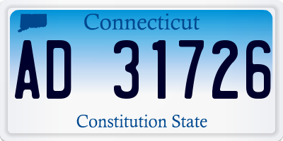 CT license plate AD31726