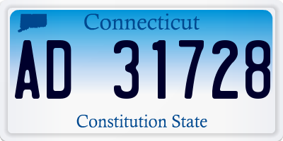 CT license plate AD31728