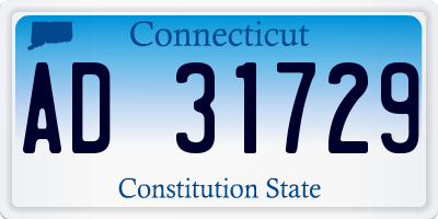 CT license plate AD31729
