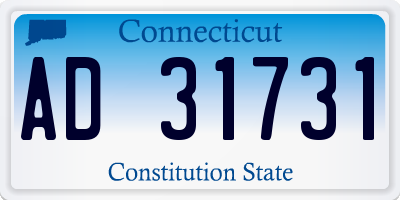 CT license plate AD31731
