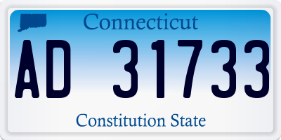CT license plate AD31733