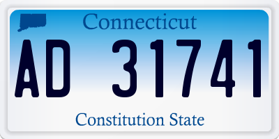 CT license plate AD31741