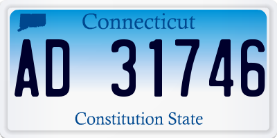 CT license plate AD31746