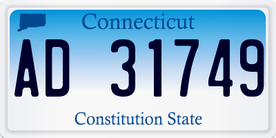 CT license plate AD31749