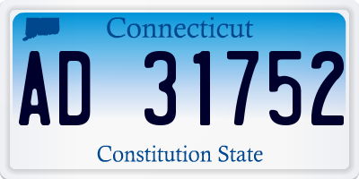 CT license plate AD31752