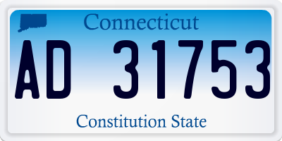 CT license plate AD31753
