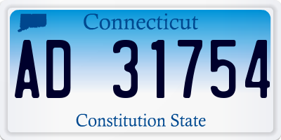 CT license plate AD31754