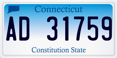 CT license plate AD31759