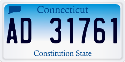 CT license plate AD31761