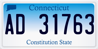 CT license plate AD31763