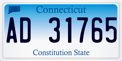 CT license plate AD31765