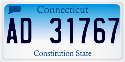 CT license plate AD31767