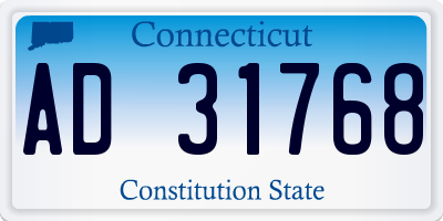 CT license plate AD31768