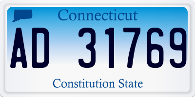 CT license plate AD31769