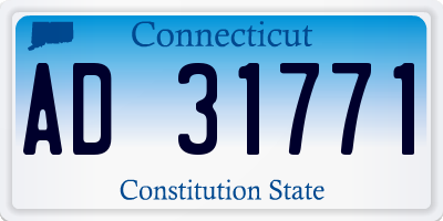 CT license plate AD31771
