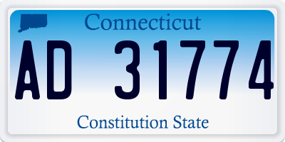 CT license plate AD31774
