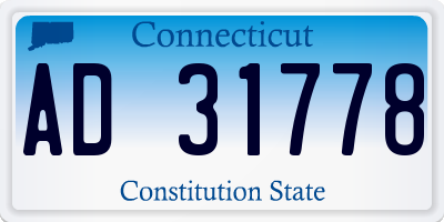 CT license plate AD31778