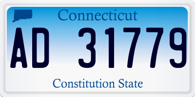 CT license plate AD31779