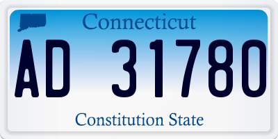 CT license plate AD31780
