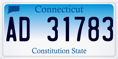 CT license plate AD31783